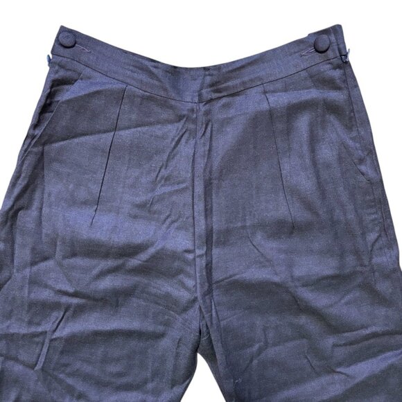 RACHEL COMEY Wool Blend High Rise Cropped Trouser Pants in Dark Gray SZ 4 - Picture 2 of 12